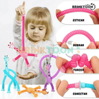 Kit 4 Girafinhas Flexíveis e Divertidas