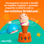 Sorvetinhos Empilháveis Brinktoon™ – Estimula Coordenação, Fala e Paciência de Forma Lúdica e Divertida