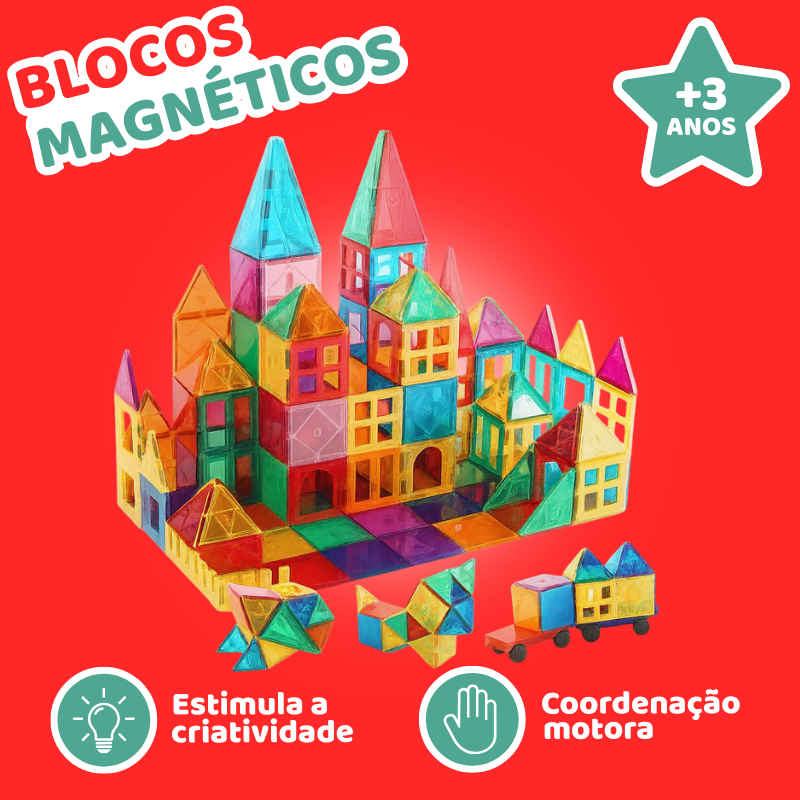 Blocos Magnéticos 3D - Menos telas. Mais desenvolvimento 🧠