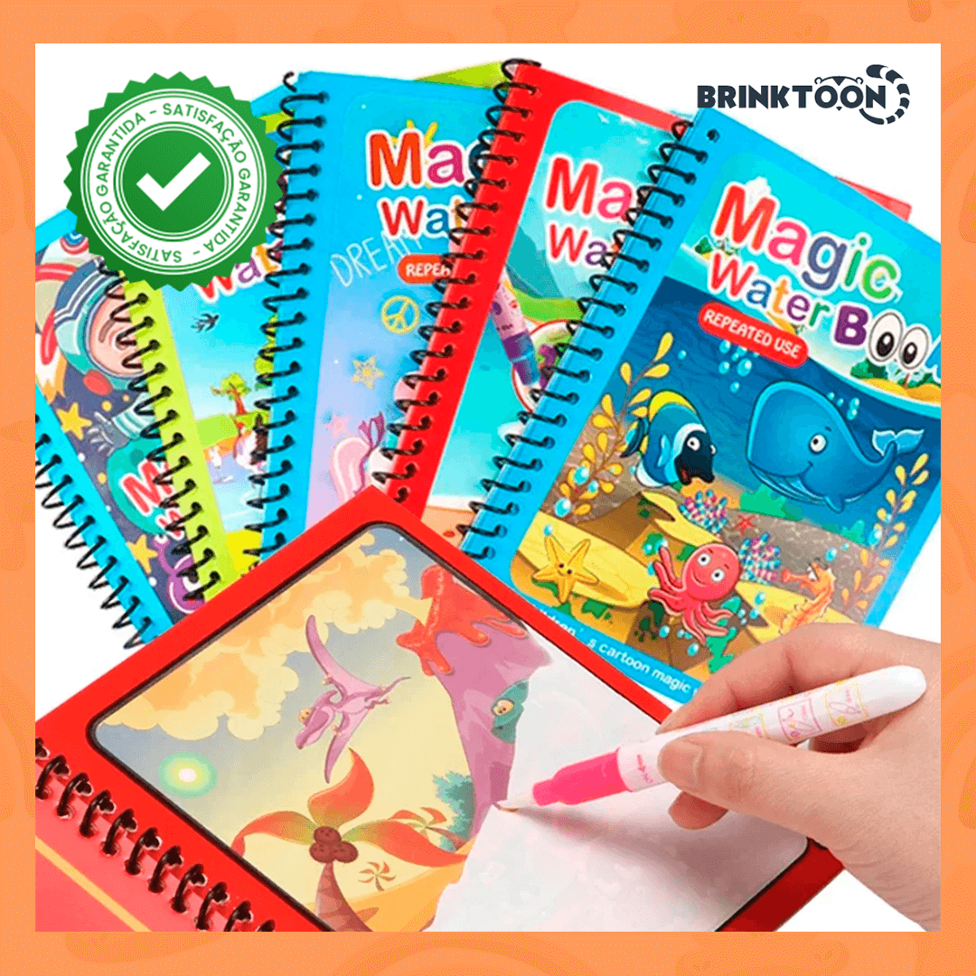 Kit 3 Livros Encantados – Pinte com Água, Reutilize Sempre e Diga Adeus à Bagunça!