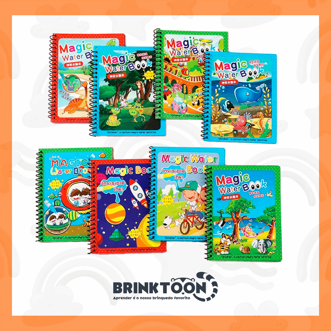 Kit 3 Livros Encantados – Pinte com Água, Reutilize Sempre e Diga Adeus à Bagunça!