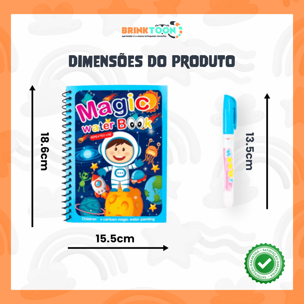 Kit 3 Livros Encantados – Pinte com Água, Reutilize Sempre e Diga Adeus à Bagunça!