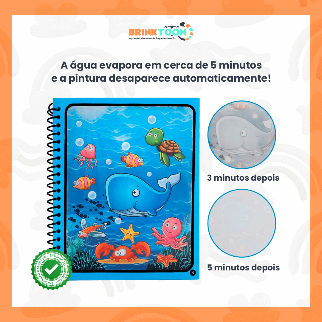 Kit 3 Livros Encantados – Pinte com Água, Reutilize Sempre e Diga Adeus à Bagunça!