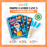 Kit 3 Livros Encantados – Pinte com Água, Reutilize Sempre e Diga Adeus à Bagunça!