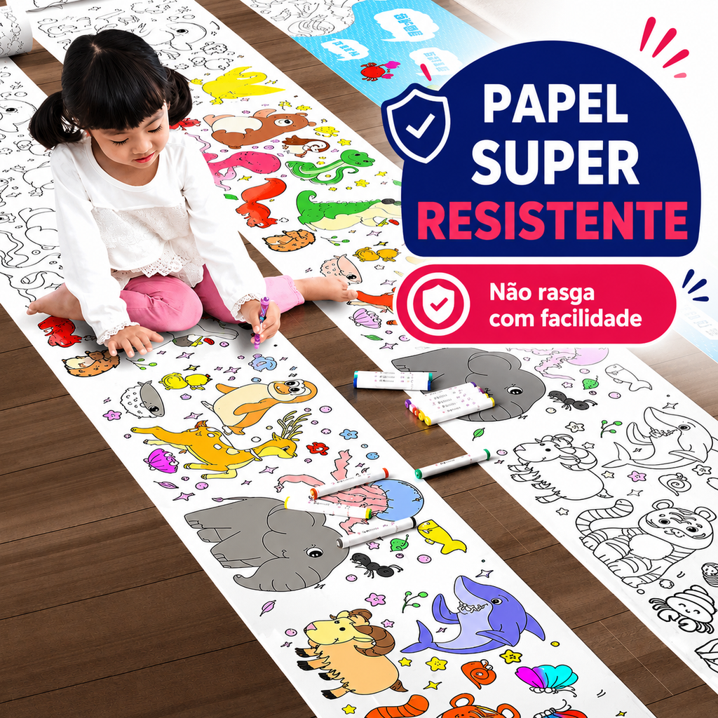 Mega Rolo de Colorir infantil