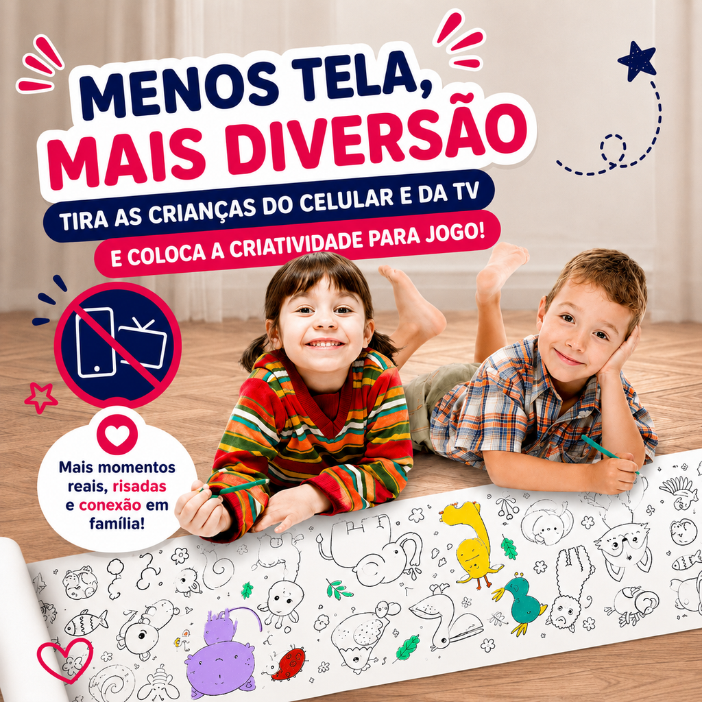 Mega Rolo de Colorir infantil