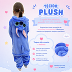 Pijama Macacão Stitch Infantil Plush – Menino e Menina