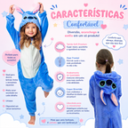 Pijama Macacão Stitch Infantil Plush – Menino e Menina