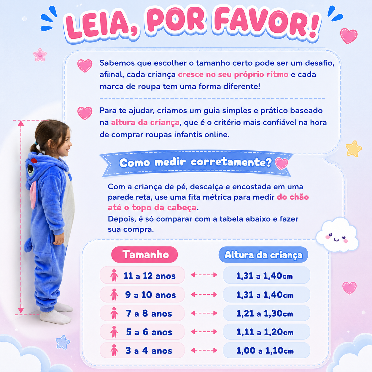 Pijama Macacão Stitch Infantil Plush – Menino e Menina
