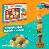 Sorvetinhos Empilháveis Brinktoon™ – Estimula Coordenação, Fala e Paciência de Forma Lúdica e Divertida