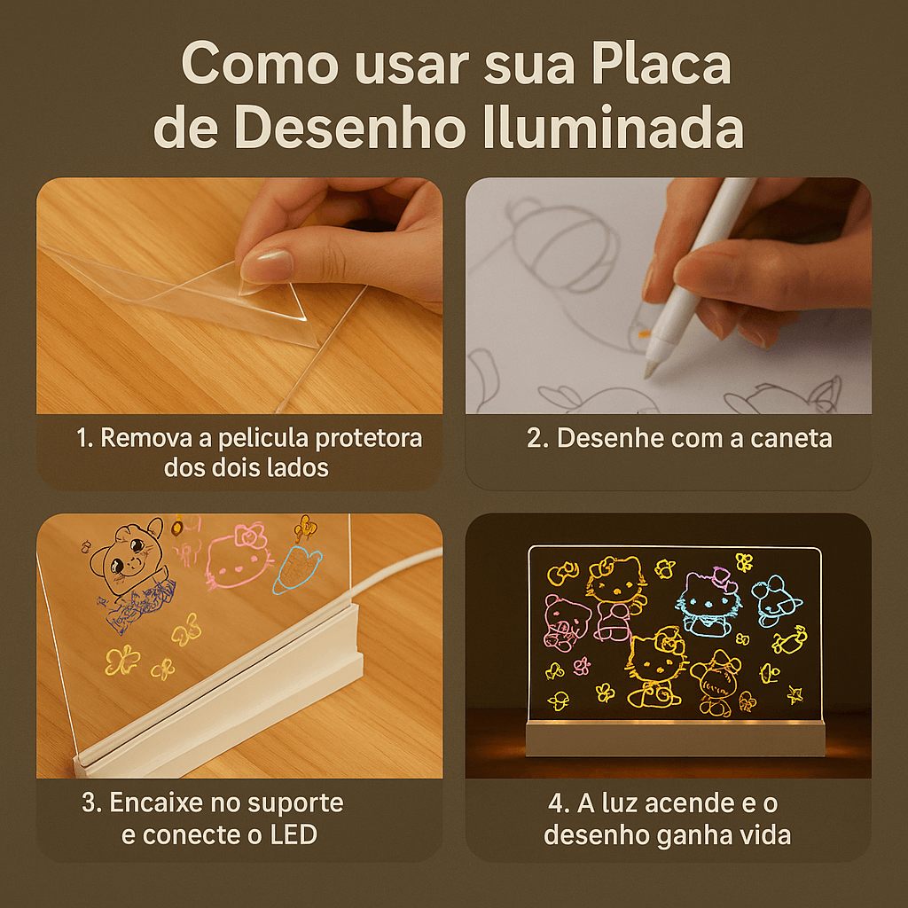 Quadro Mágico - Desenhe. Brilhe. Imagine. ✨