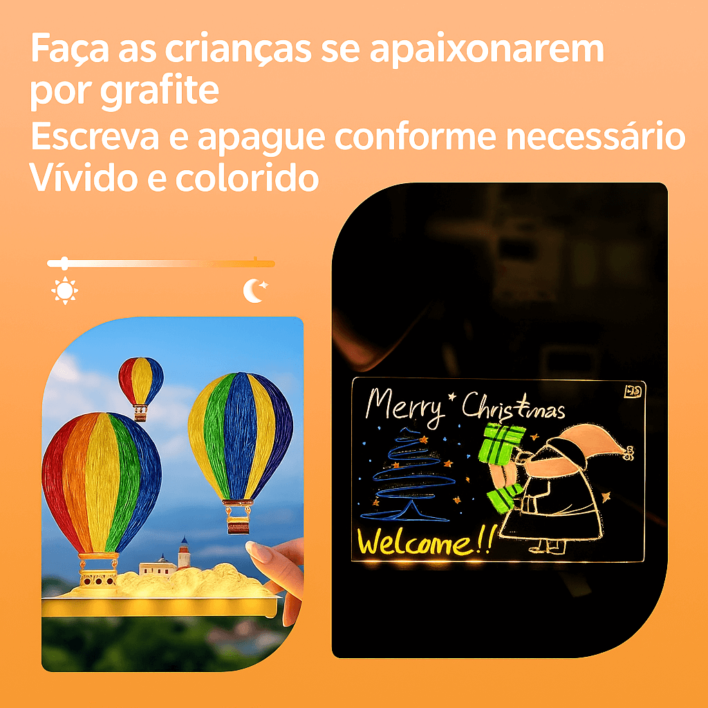 Quadro Mágico - Desenhe. Brilhe. Imagine. ✨
