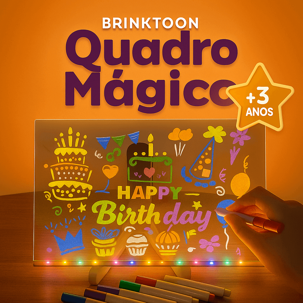 Quadro Mágico - Desenhe. Brilhe. Imagine. ✨