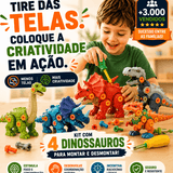 MonterSauros — Kit Educativo com 4 Dinossauros para Montar e Desmontar